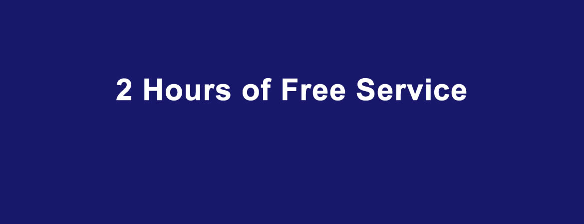 2 hours of free service